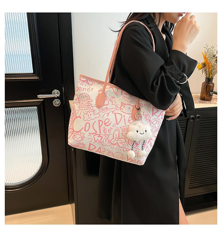 Autumn/winter 2025 Graffiti Portable Tote Bag