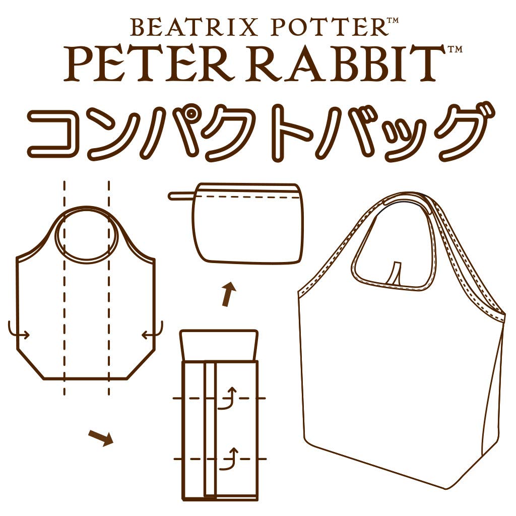 Peter Rabbit Eco Bag [Compact Bag, Women's, Foldable, Cute] 0616 Pink