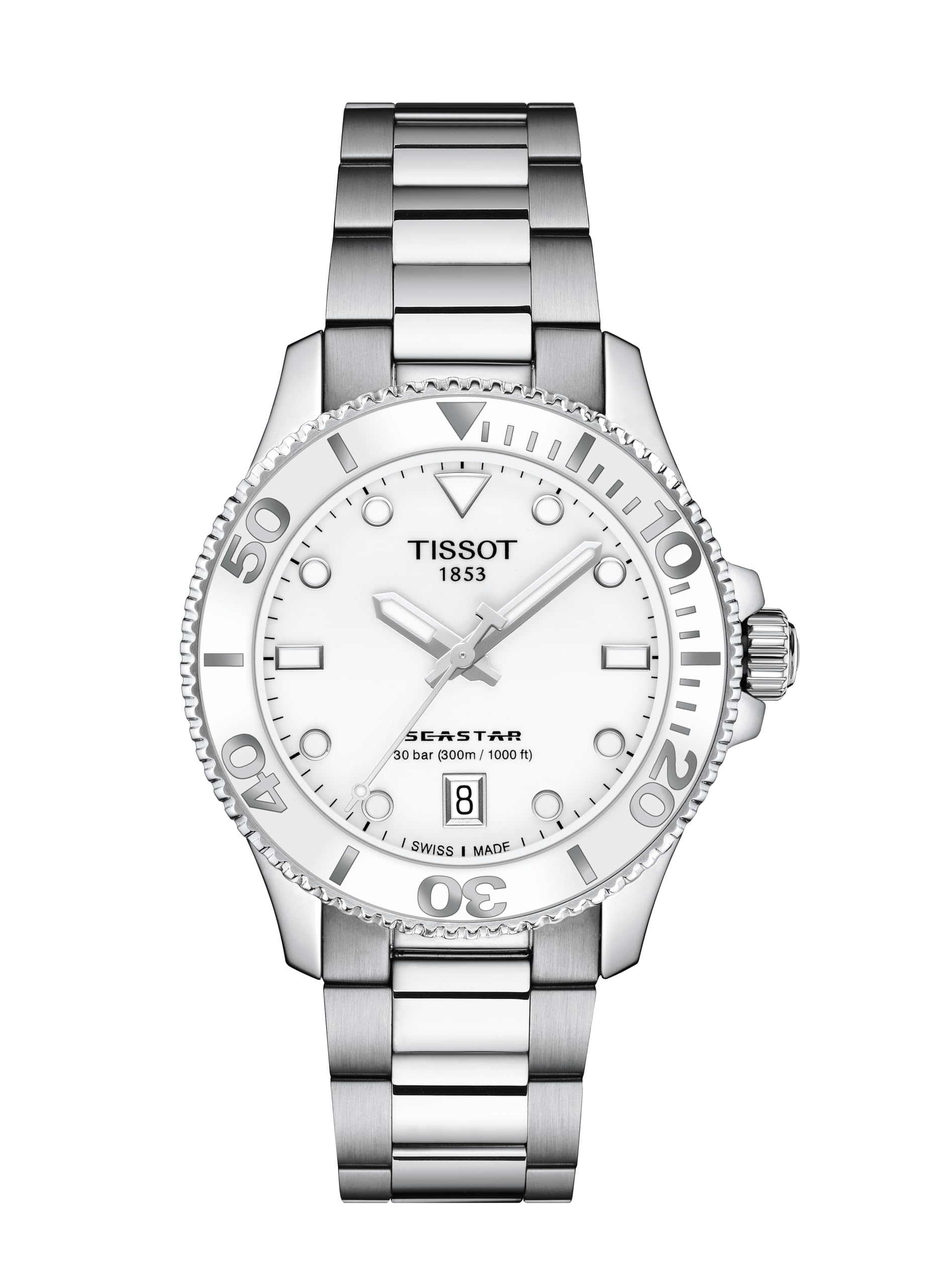 SAMURAI WATCH JAPAN Montre Femme Seastar Blanc T1202101101100 Gris Tissot