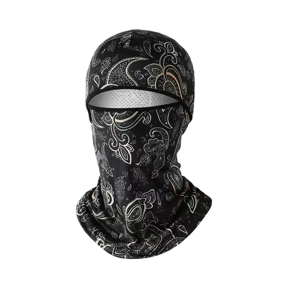 Summer Ice Silk Sun Protection Headgear Neck Guard Breathable Dustproof Cycling Mask Wearing with Helmets