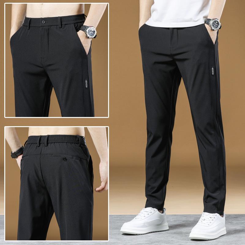 

Мужские молодежные облегающие прямые брюки в корейском стиле - однотонные модные 29 (2 2 ) 110 lbs