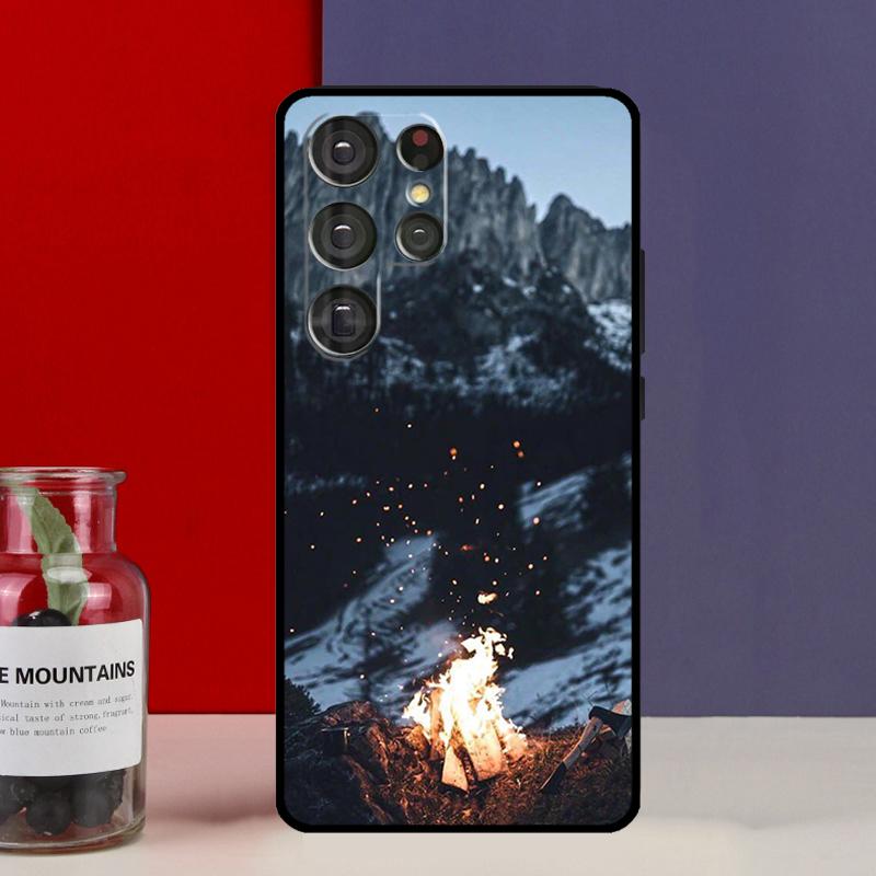 Camping Nature Mountain Funda Case For Samsung Galaxy S25 Ultra S9 S10 S20 S21 FE S22 S23 Plus S24 Ultra Phone Cover
