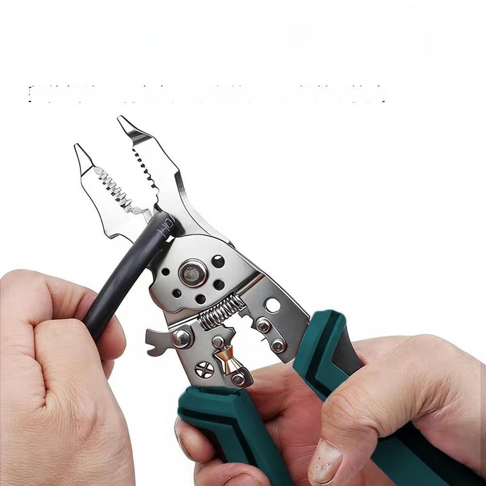 Wire Stripper 16 In 1 Multi Tool Pliers with Voltage Tester Crimping Cutting and Stripping for Electricians and Technicians