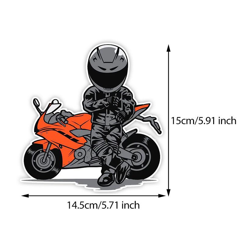 Kinder Fahren Motorräder Autoaufkleber Wasserdichte Vinyl-Abziehbilder Auto Karosserie Fenster Stoßstange Dekor Motorradhelm Aufkleber TM141