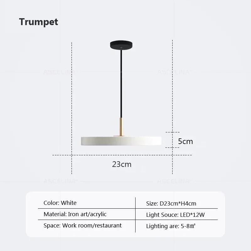 Nordic LED Pendant Light Minimalist Black White Iron Hanging Lamp For Restaurant Living Room Study Bedrooom illumination Fixture