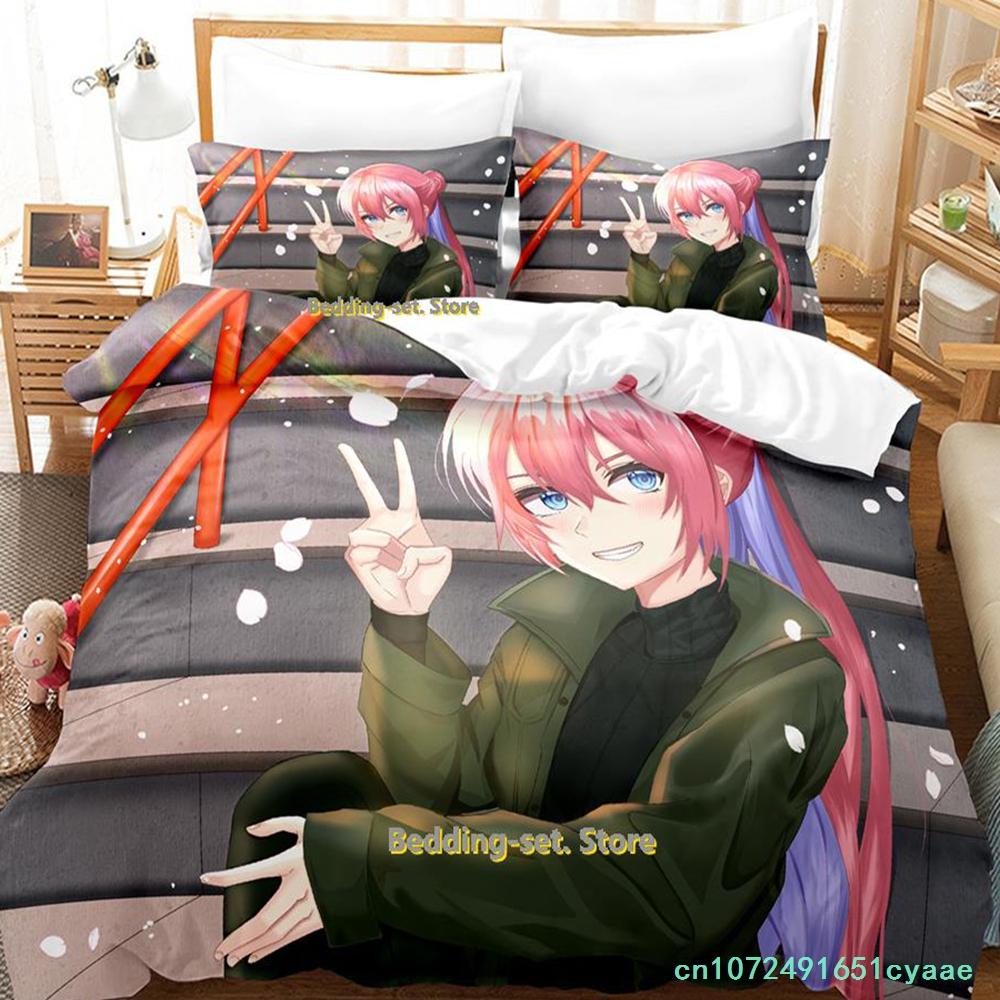 New Shikimori's Not Just A Cutie Bedding Set Cartoon Anime three-piece Set Adult Kid Bedroom Duvetcover Sets Camas Dormitorio