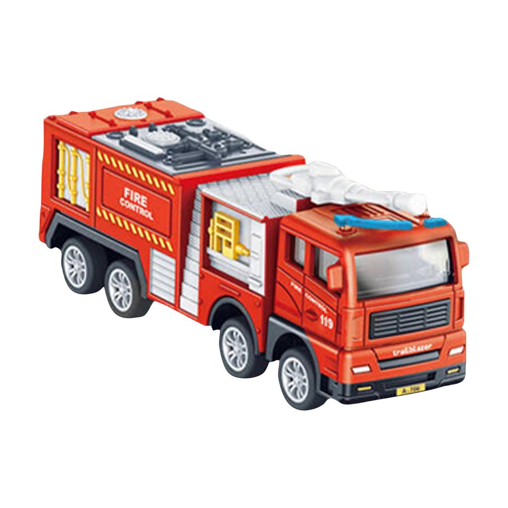 Vehicle Model Fire Truck Toy, Realistic Sirens And Buttons, Suitable For Boys And Girls, Suitable For Children Over 3 Years Old,
