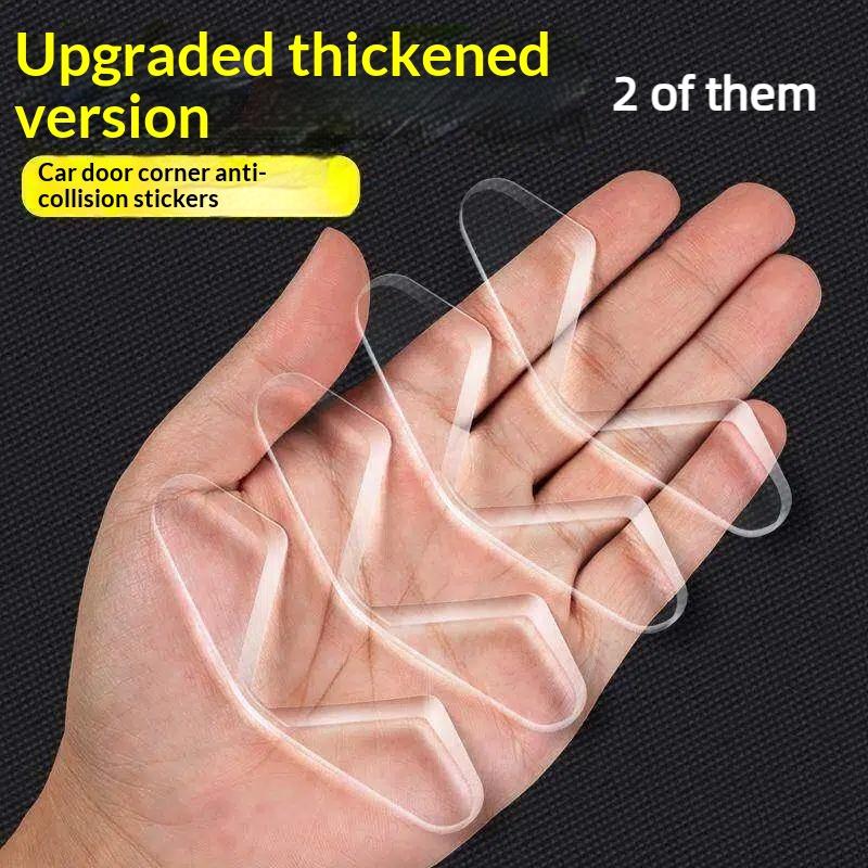 

2/4Pcs Anti-Scratch Stickers Door Protection Invisible Adjustable Car Door Corner Anti-collision Covers Silicone Protector