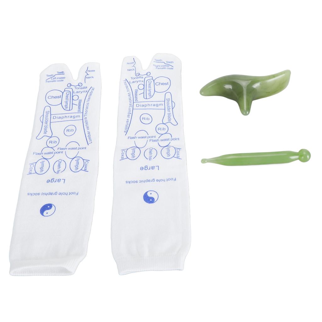 1 Pair Reflexology Socks with Trigger Point Massage Tools Foot Soreness Relief High Elastic Cotton Acupressure Massage Socks