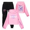 Children's Hooded Top And Pants Two-piece Tracksuit Set Long-sleeved Printed Clothing Set