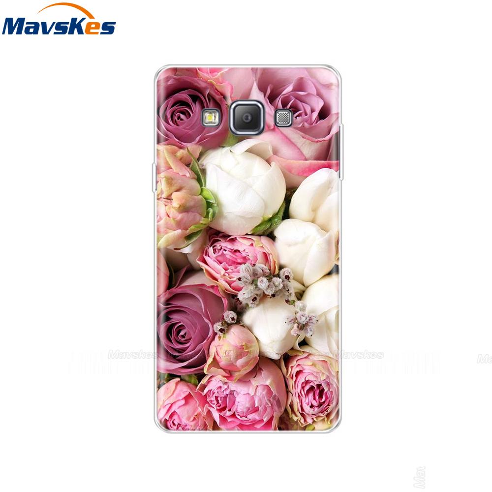Silicon Phone Case For Samsung Galaxy A3 2015 Flower Cat A300 Soft TPU Back Cover For Samsung A3 2015 A300H A3000 SM-A300F pop