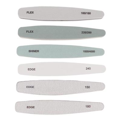 Nail File Professional Reusable Washable Curved Manicure Nail File Tool for Salon Pedicure