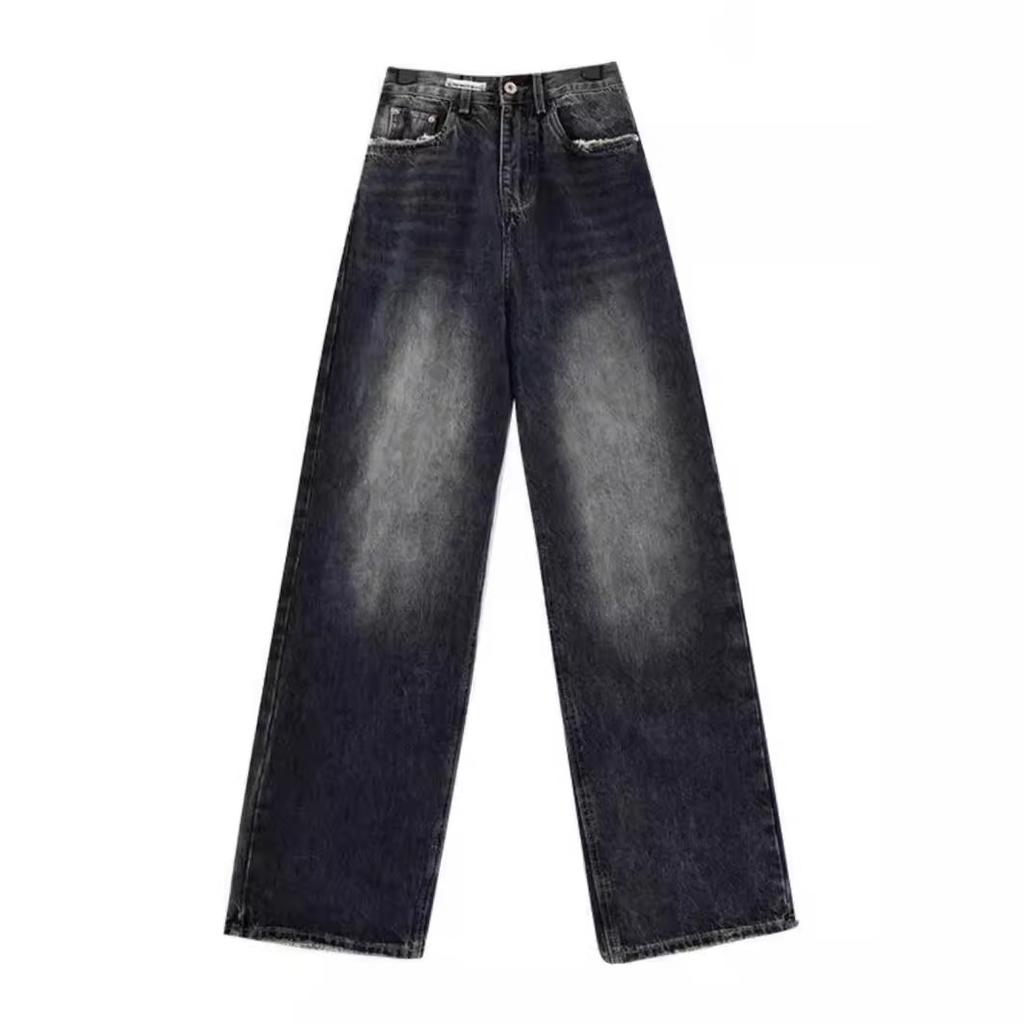 Women's Loose Retro Streetwear Jeans High Waisted Wide Leg Denim Pants