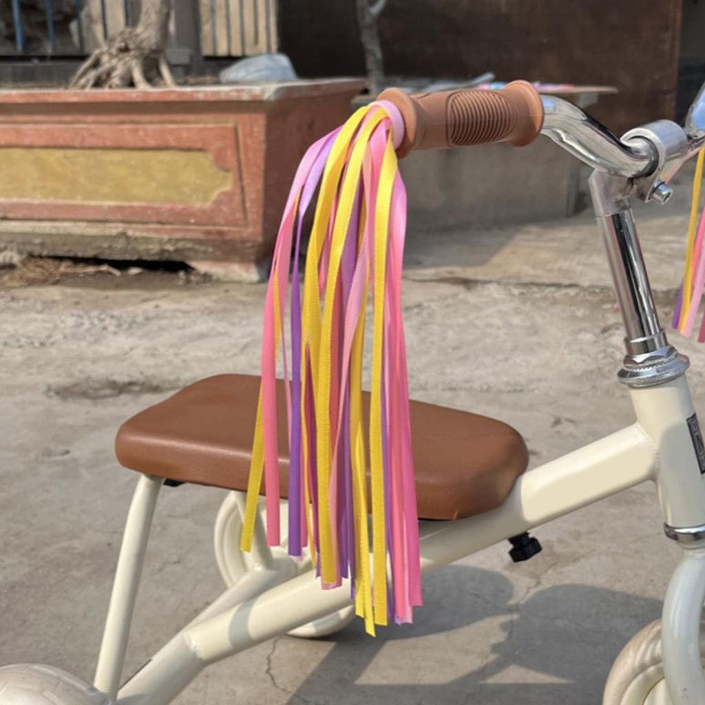2pcs Ribbon Outdoor Cycling Scooters Bicycles Handlebar Colorful Tassels for Baby Carrier