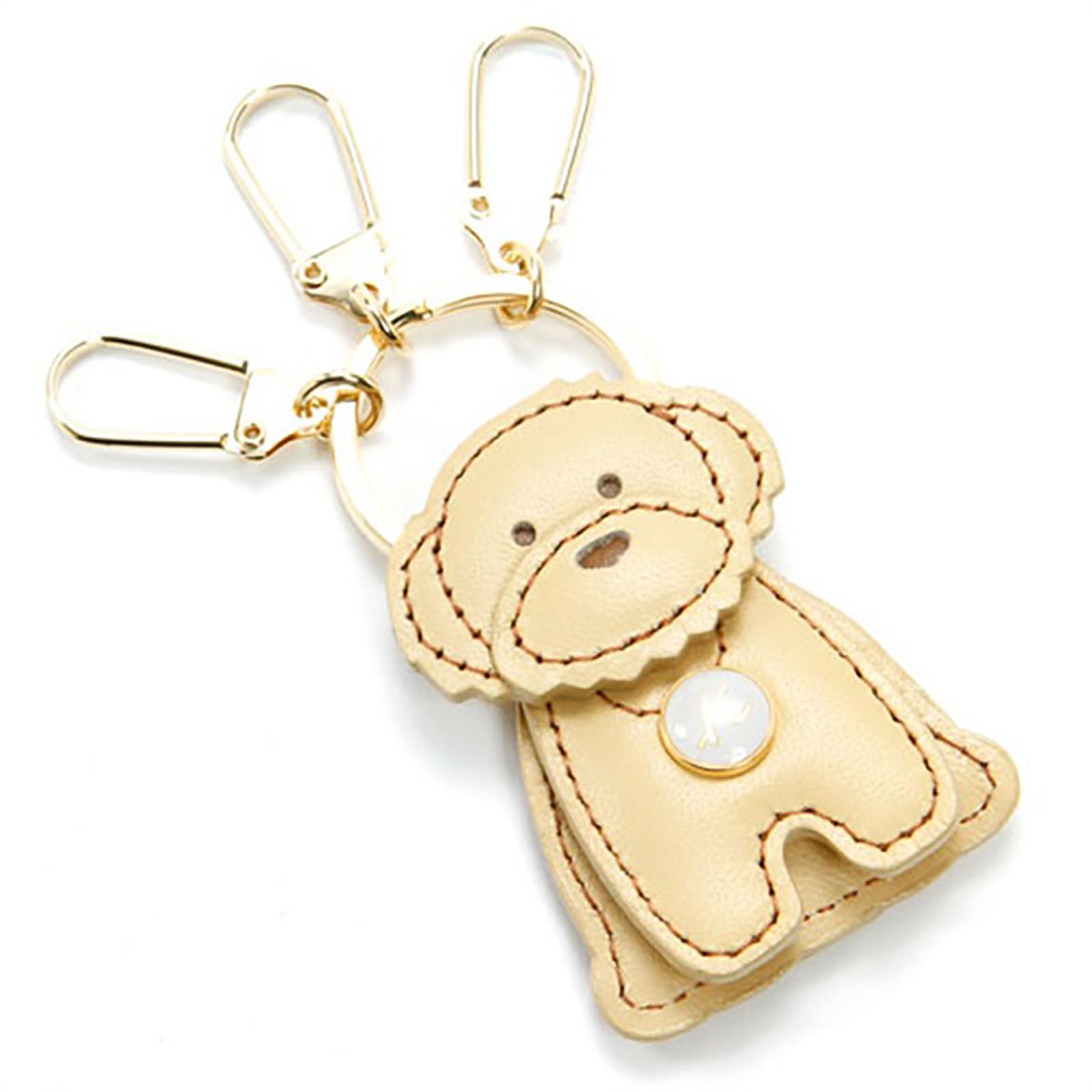 Подвеска-брелок Kitamura Standing, NH0706, Собака, Уникальная, Бежево-верблюжья строчка, 50611