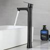 Bathroom Sink Black Faucet 304 Stainless Steel Single Cold Faucet Household Modern Stylish Water Tap