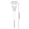 VidaXL Lampes solaires d'allées et piquets de sol 12 pcs blanc, éclairage solaire d'allée, lampe solaire de jardin, 4008191