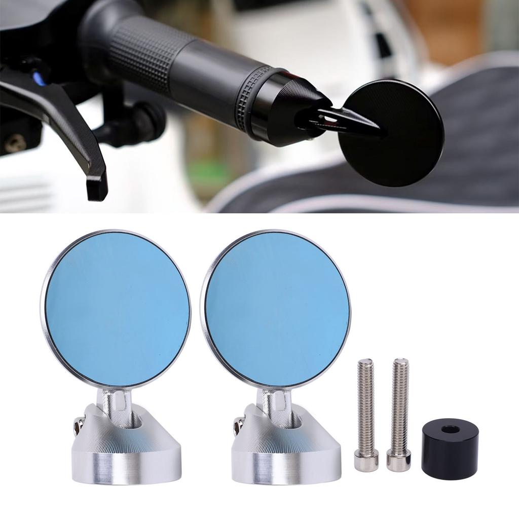2 Pcs Handlebar Rearview Side Mirror Clear Round CNC Replacement for Sprint 50 150 Prima 50 150 GTS150 250 300 2013 To 2024