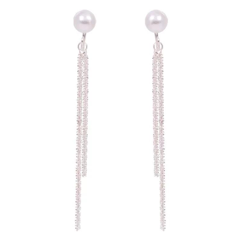 Tassel Ear Wires for Long Round Faces. Luxurious and Niche Design Earrings. High-end and Stylish Earrings.