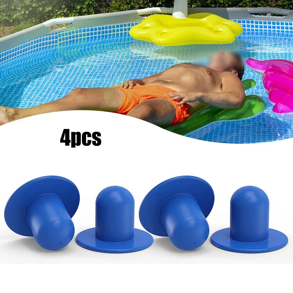 4pcs Blue Or Black Plastic Swimming Pool Wall Plugs Swimming Pool Drain Plug Pump Strainer Hole Plug Water Stopper