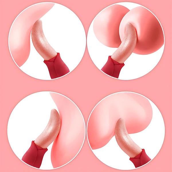 10 wzorów Duży realistyczny wibrator języka Stymulator łechtaczki Damski masturbator Zabawka z językiem dla dorosłych kobiet Stymulator punktu G Masturbator łechtaczki pochwy