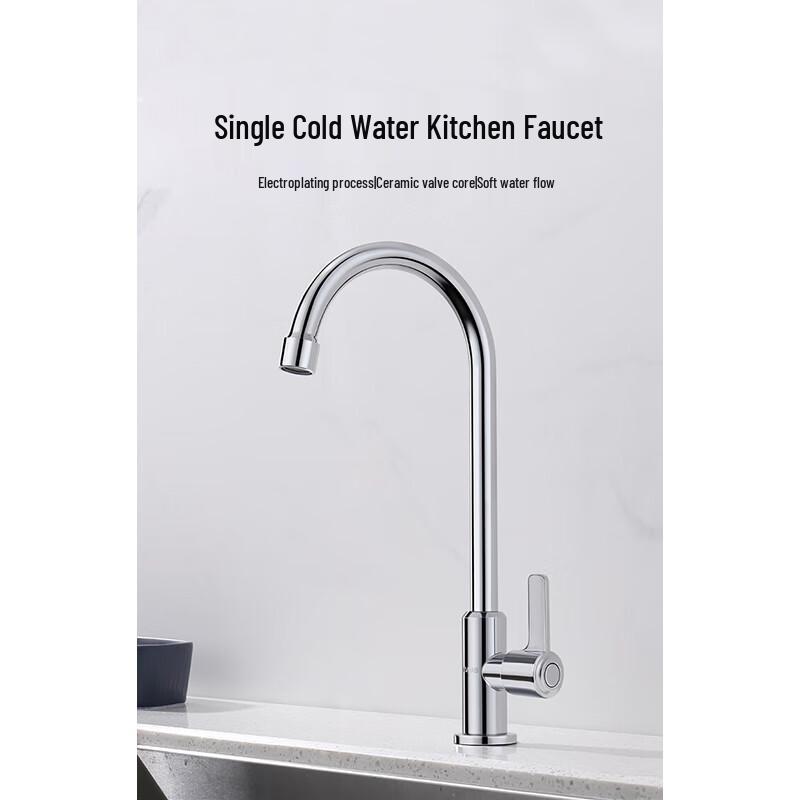 SBPG 360° Rotatable Stainless Steel Single Cold Kitchen Faucet