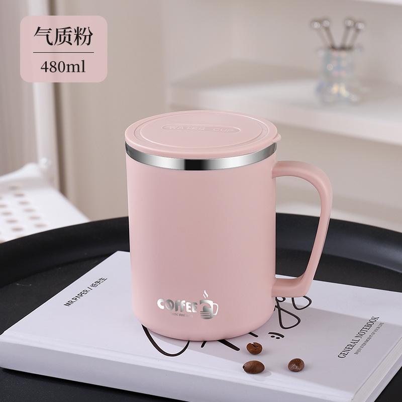 304 Stainless Steel Double-Layer Anti-Scalding Tape Cover Mouthwash Cup Coffee Cup Tea Cup Printable Gift