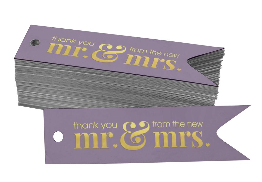 Inkdotpot Pack Of 100 Thank You From The New Wedding Favor Paper Tags Craft Real Gold Foil Hang
