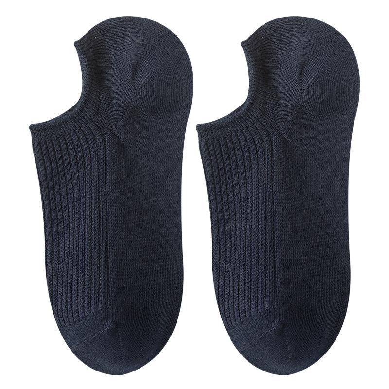 Spring and Summer Invisible Short Socks, Double-needle Solid Color Anti-pilling Cotton Socks, Business Socks