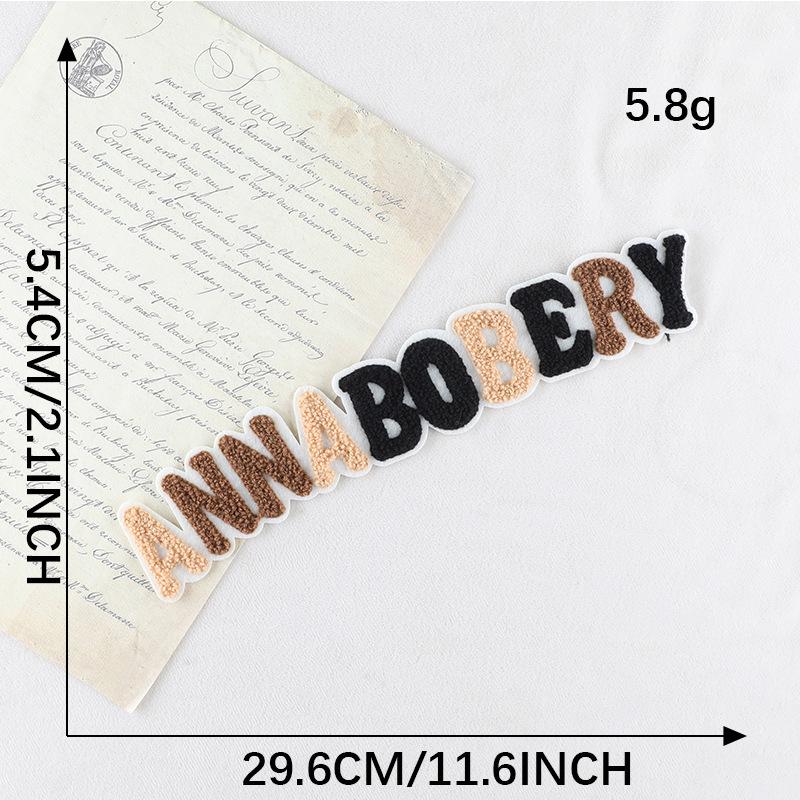 Chenille Embroidered Patch: DIY Clothing Accessories with English Letters