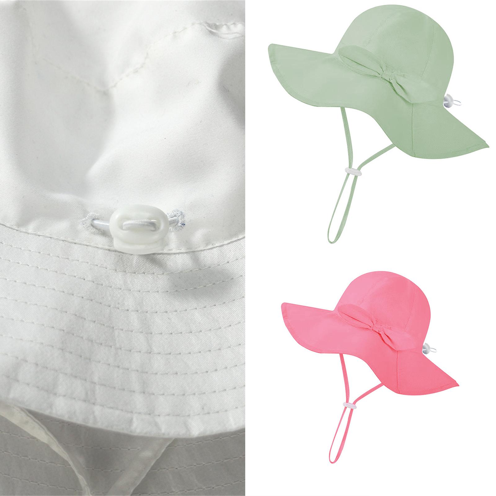 

Baby Girl Sun Hat Bonnet Adjustable Outdoor Beach Hat Wide Brim Bucket Hat for Infants Bucket Hat Headwrap B фіолетовий