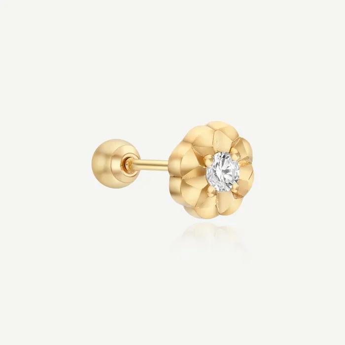 14k Floral piercing (single)