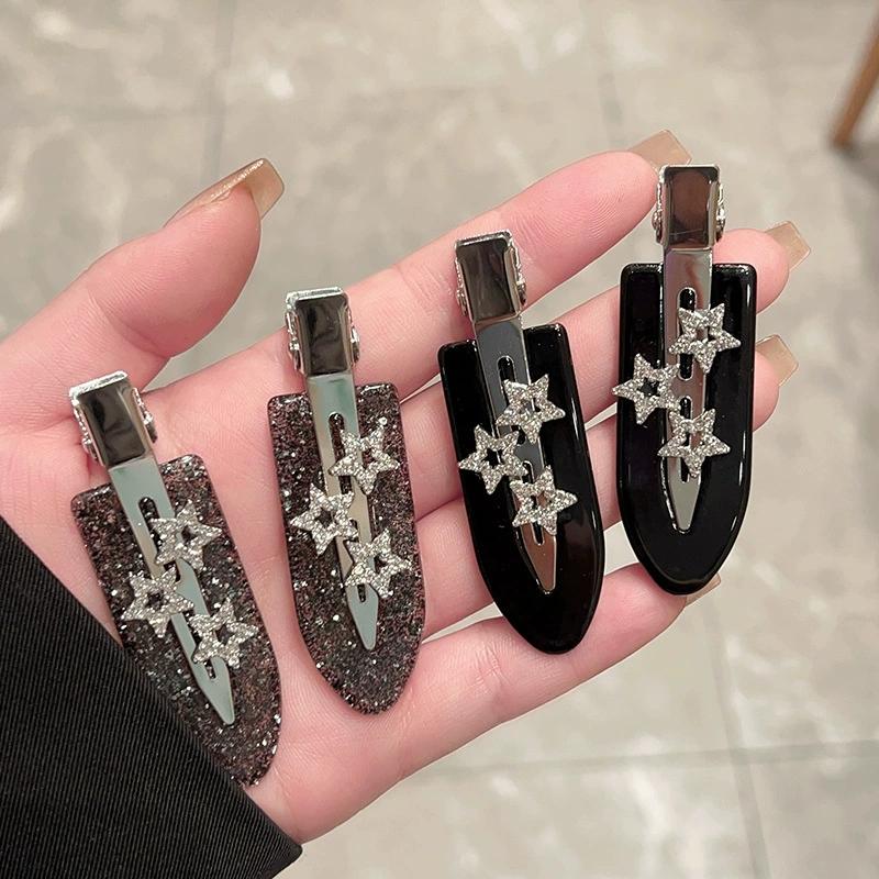 Korea Stil Glitzer Diamant Stern Haarspangen Nahtlose Haarspange Retro Mode Pony Haarspange Haaraccessoires Essigsäure Make-up