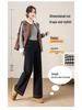 Winter 2025 Velvet Denim High-Waisted Slim-Fit Straight-Leg Pants for Women - Trendy, Casual, and Narrow Version.