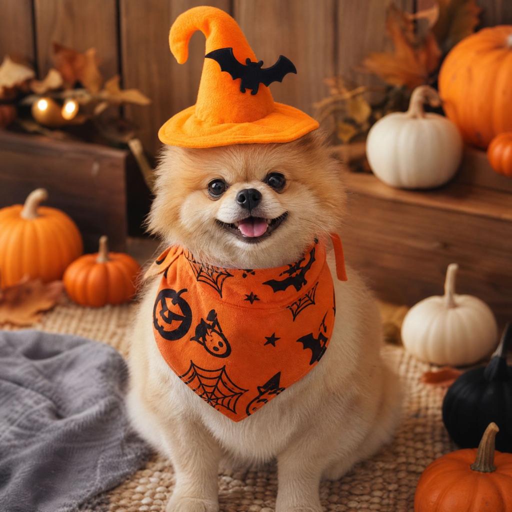 Halloween Dog and Costume Set, Funny Pet Clothes with Accessories