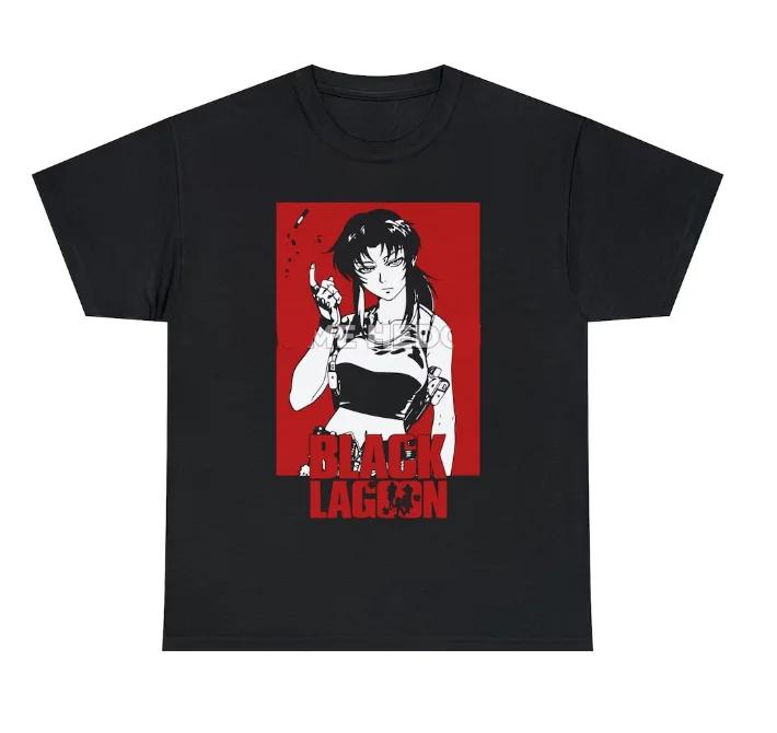 

Japanese Anime Black Lagoon Revy Graphic Printed T Shirt Casual Fashion Vintage Men Women Short Sleeve Large Size T shirt 4XL