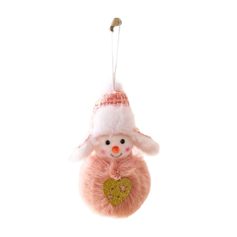 Soft Plush Christmas Ornament Bright Color Indoor Decorations For Fireplaces Window And Festival Tree Styling