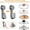 Adjustable Pot Lid Holder No Drill Adhesive Mount for Cabinet Door/Wall Mounted