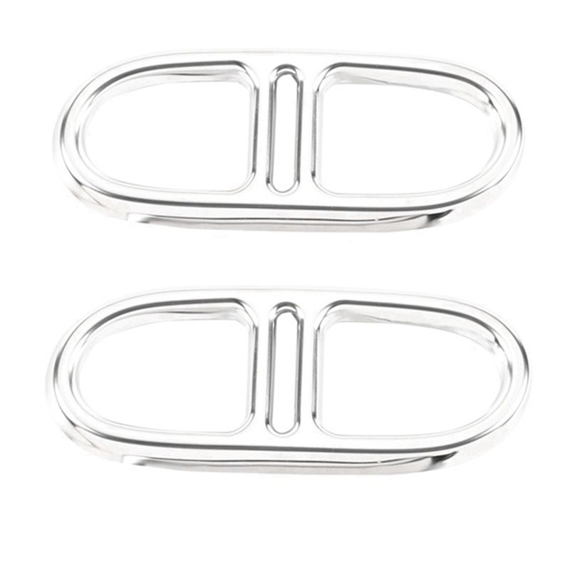 Practical Exhaust Tailpipe Trim Four-Out Tailpipe Trim Frame For GLA/GLB 2020-2021 NONE серебряный