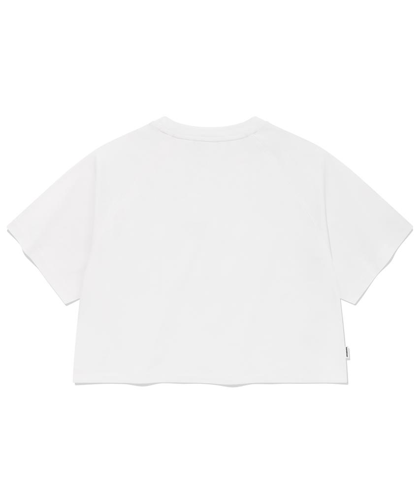 COVERNAT WOMAN Cooper Logo Ice Crop T-Shirt White