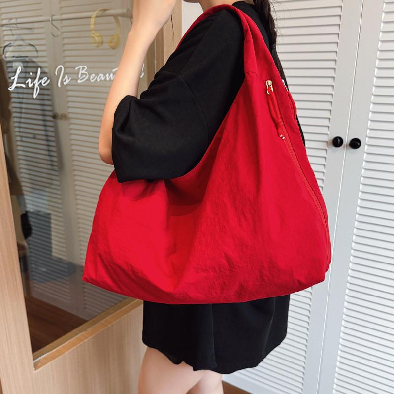 Canvas Tote Bag For Women Large Capacity Street Style Casual Daily Use