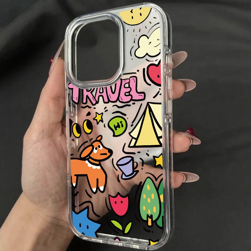 Acrylic Phone Case for iPhone 11 12 13 14 Pro 12 14 16 Pro Max for Samsung A16 A36 A56 S24 FE High-quality Painted Anti-fall Mobile Phone Case