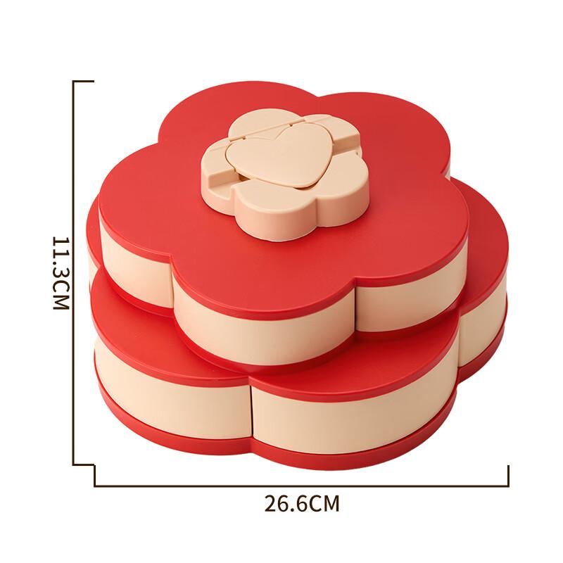 Двухъярусная вращающаяся коробка для конфет и фруктов  Абай  в форме лотоса