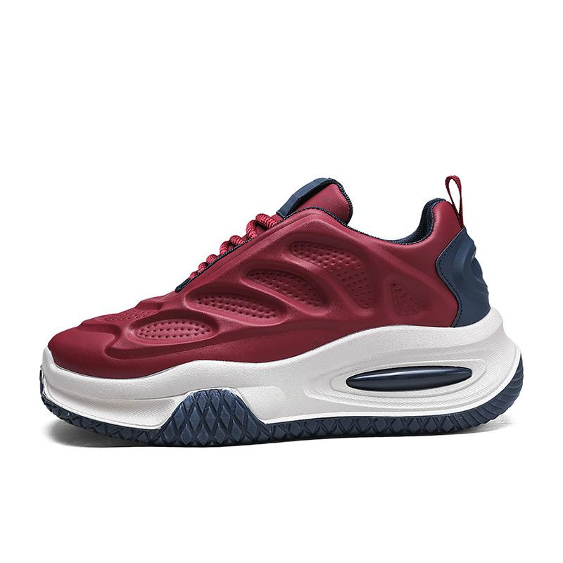 

2025 Мужские Новые Спортивные Туфли на Мягкой Подошве на Платформе Модные Универсальные Повседневные Туфли Легкие Амортизирующие Кроссовки для Бега 39 красный