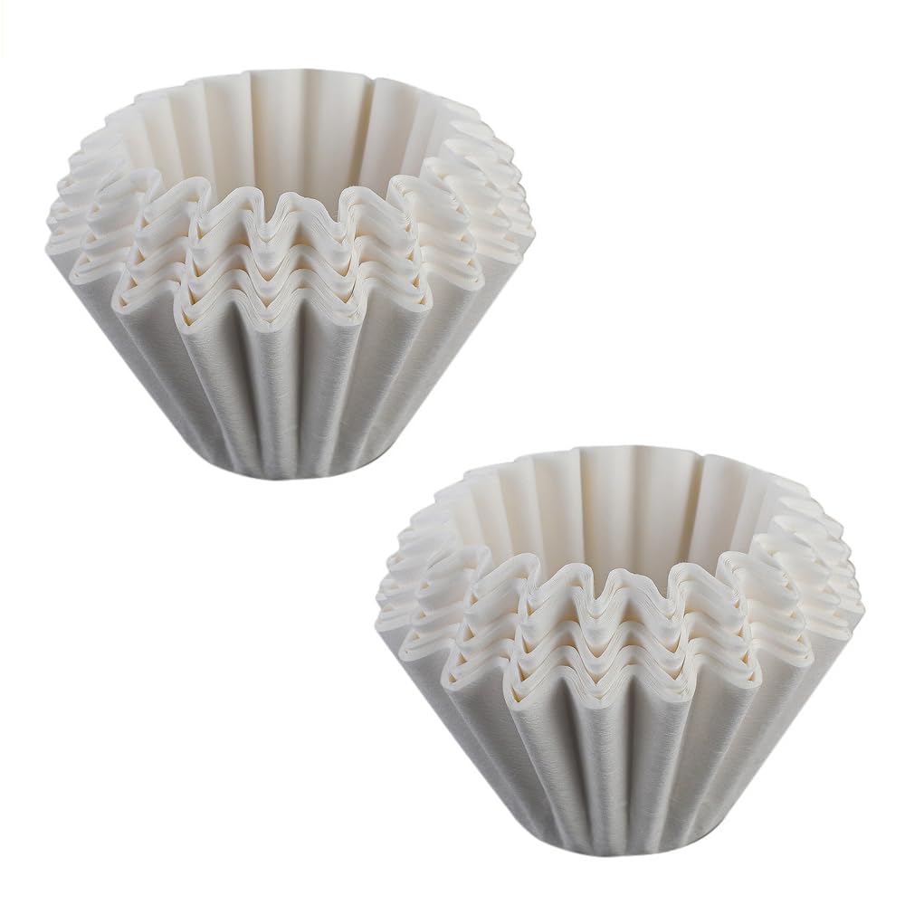 100-Pack Wave Drip Filters, 155 Coffee Filters (Serves 1-2 People), Paper, Portable for Travel, Office Use, and Homemade Coffee Brewing (White)