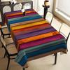 1pc of a Vibrant Rectangular Wooden Board Printed Tablecloth That Is Washable, Perfect for Festive Occasions And Everyday Meals, Ideal for Both Indoor
