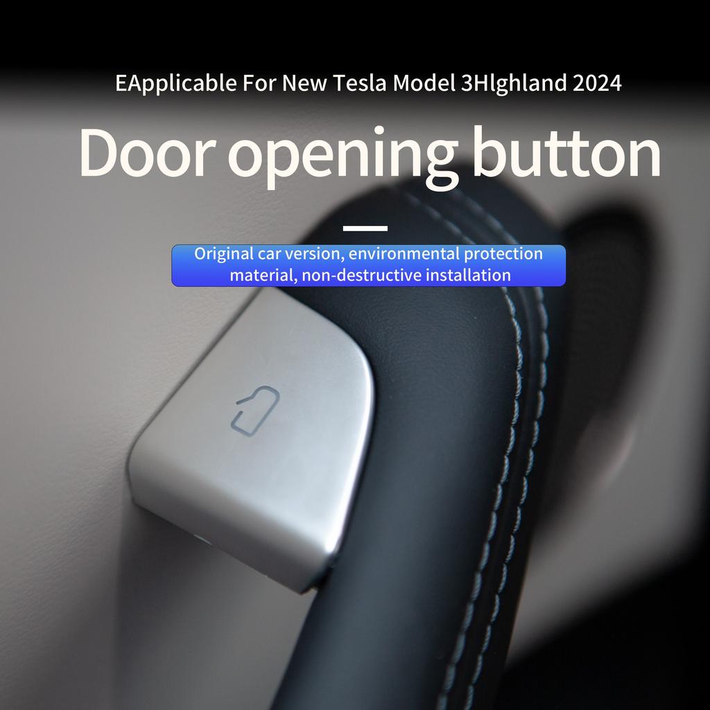 Car Door Open Button Sticker For Tesla Model 3 Highland /Model Y Juniper Door Window Switch Button Decoration Patch Accessories