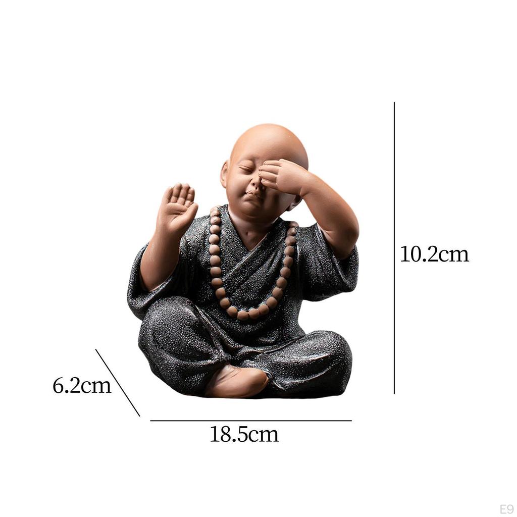Creative Little Monk Ornaments Handicraft Landscape Ceramic Dolls Sculpture Statue for