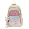 Girls School Backpack With Colorful Collage Design And Nylon Material For Middle School Students