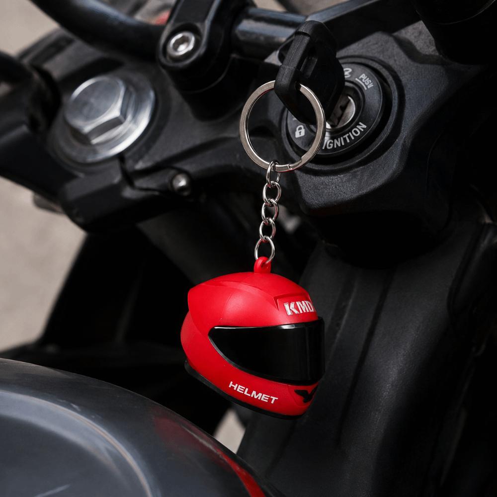 3D Helmet Keyring Light LED Creative Bag Key Pendant Party Favor